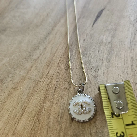 Repurposed CC Gold Pendant Necklace - Picture 4 of 13